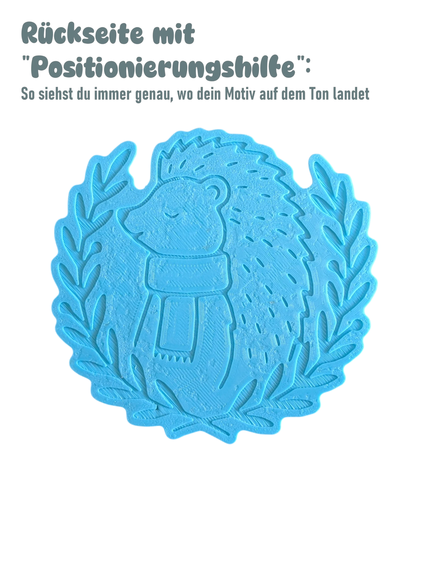 Ceramic stamp "Gentle Duckling" – Cute view with floral splendor (12cm - 19cm)