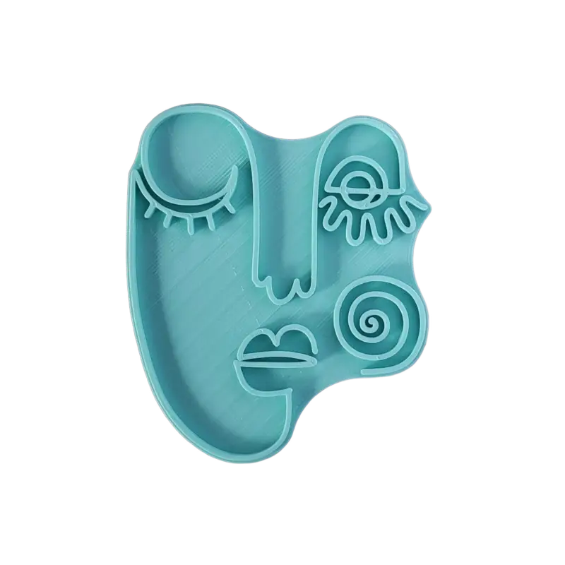 Abstraktes Gesicht - Prägestempel - Spruchstempel