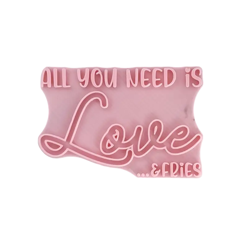 All you need is Love... & Fries - Stempel - Spruchstempel