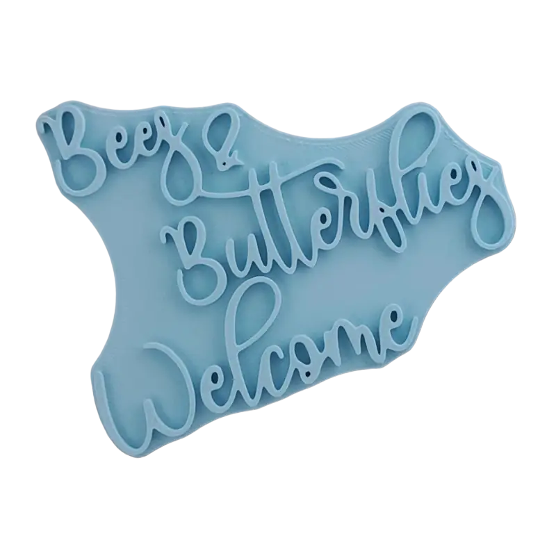 Bees and Butterflies Welcome - Stempel - Spruchstempel
