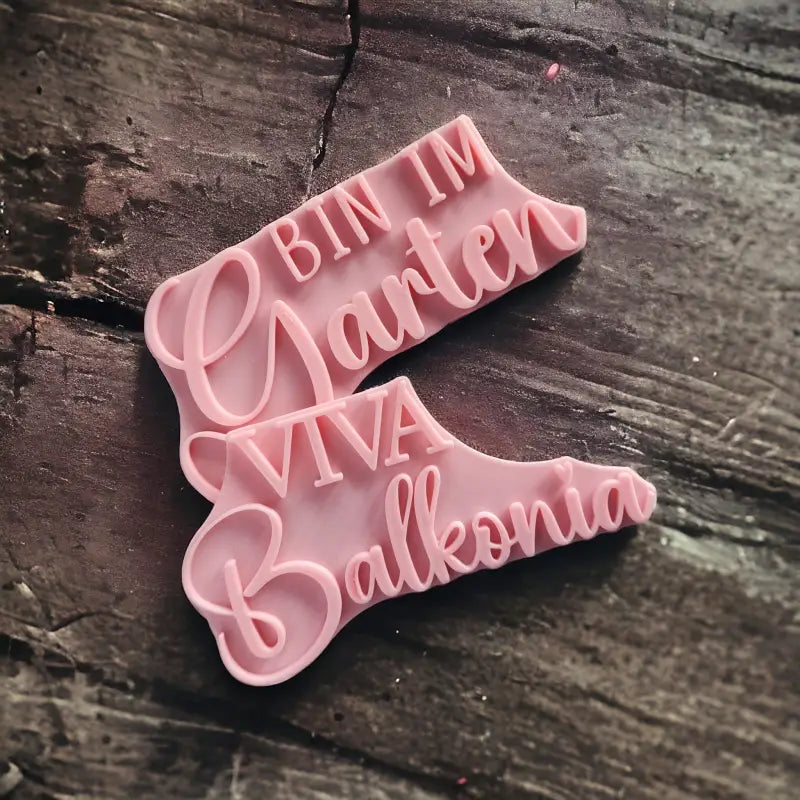 Bin im Garten - Stempel - Spruchstempel