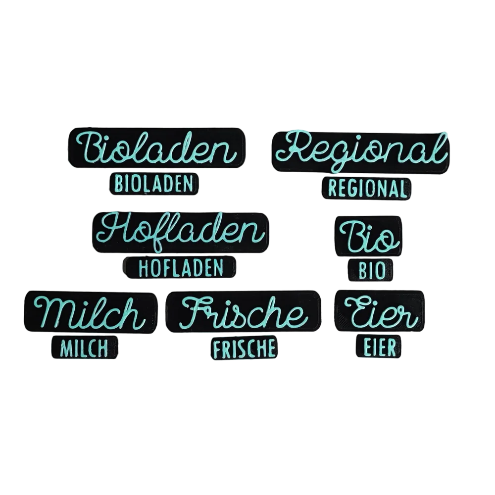 Bioladen Regional Hofladen Bio Frische Milch oder Eier - Stempel - Spruchstempel