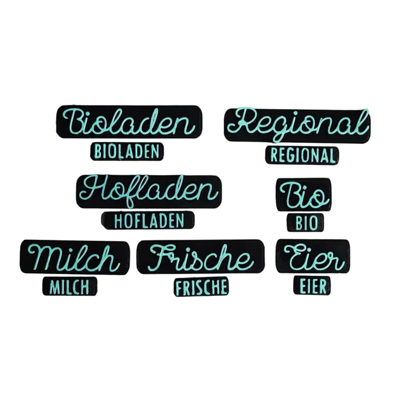 Bioladen Regional Hofladen Bio Frische Milch oder Eier - Stempel - Spruchstempel