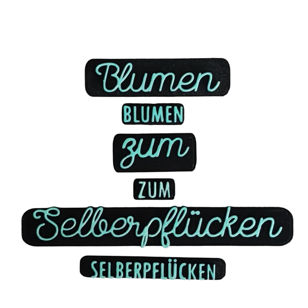 Blumen zum Selberpflücken - Stempel - Spruchstempel