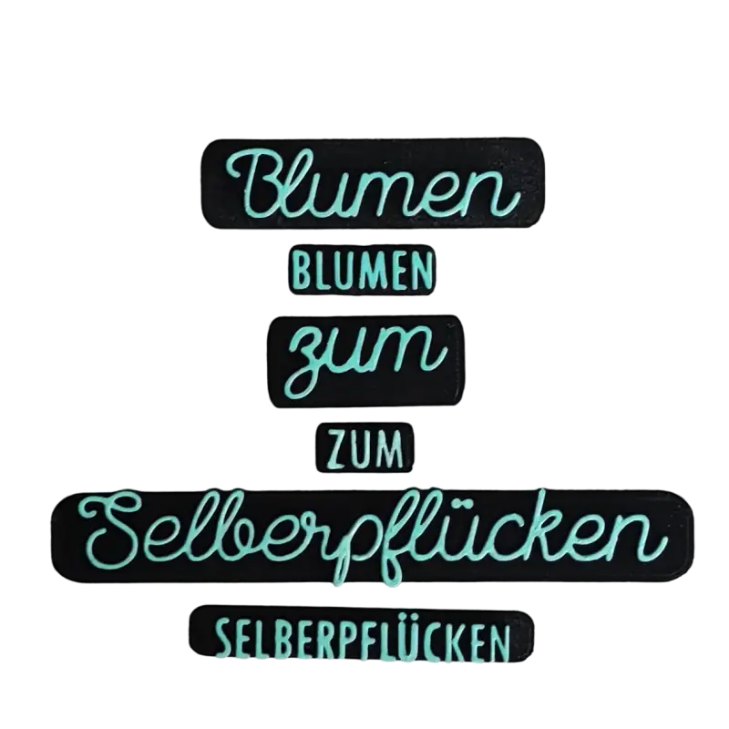 Blumen zum Selberpflücken - Stempel - Spruchstempel