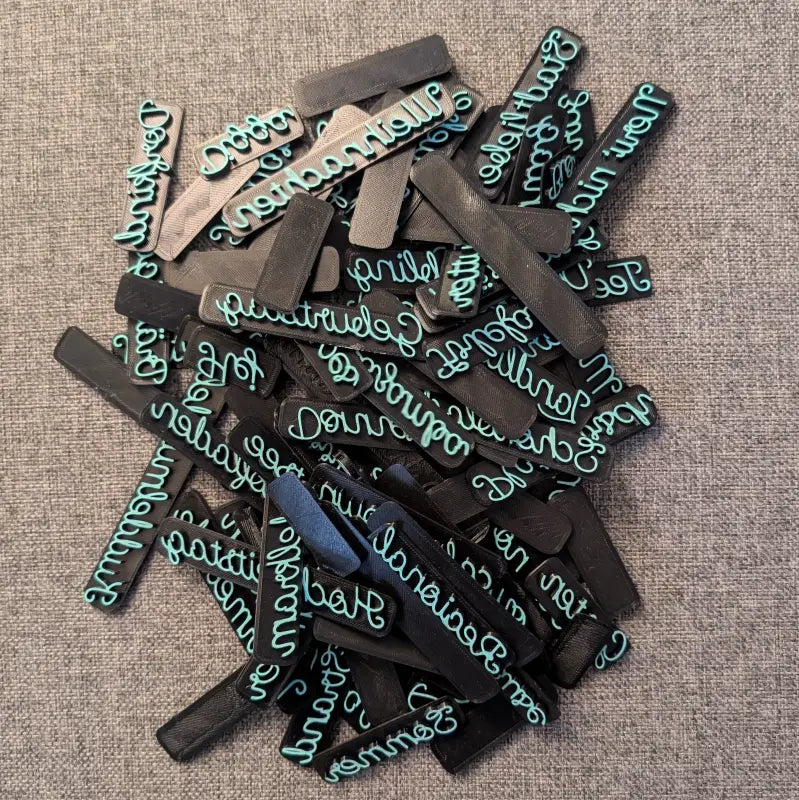 Ca. 120 kleine Worte in Schreibschrift - Stempel B-Ware / 2te Wahl