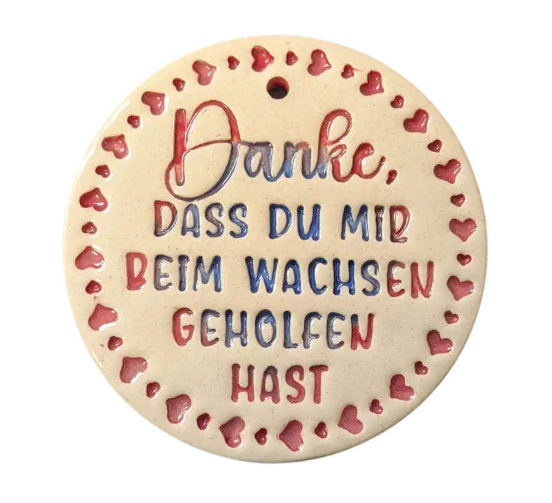 Danke dass du mir beim Wachsen geholfen hast - Stempel - Spruchstempel