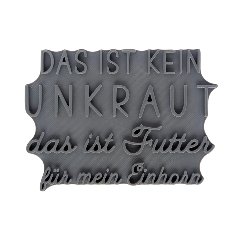 Das ist kein Unkraut das ist Futter für mein Einhorn - Stempel - Spruchstempel