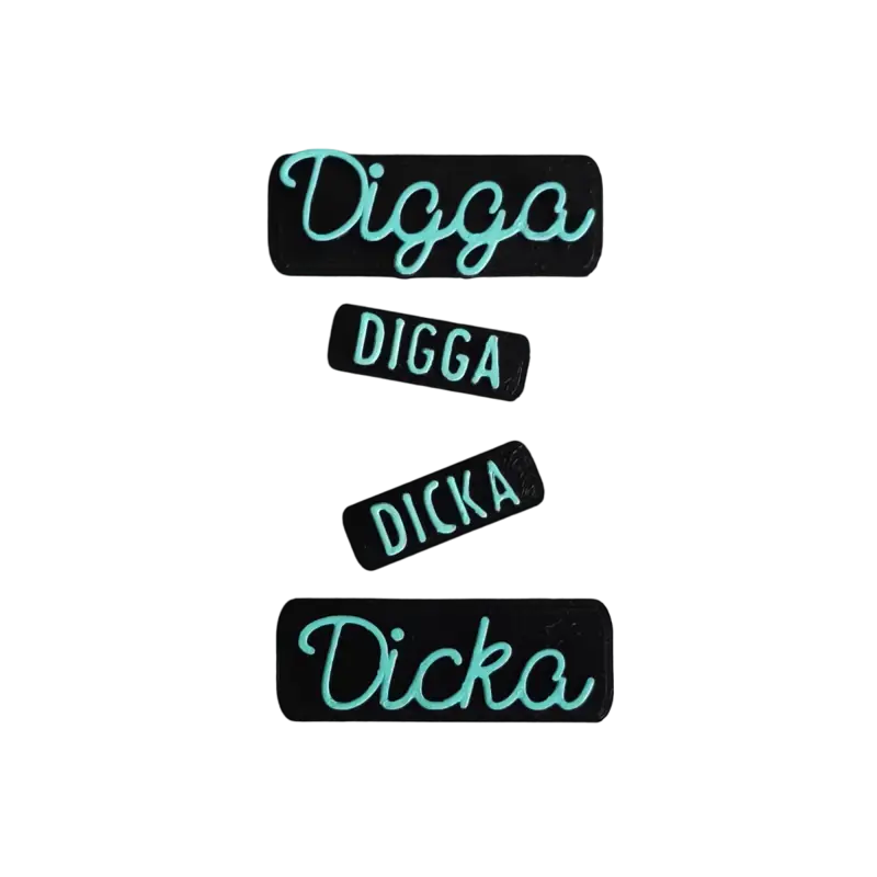Digga oder Dicka - Stempel - Spruchstempel