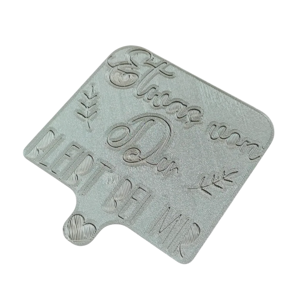 Etwas von dir bleibt bei mir - Prägestempel mit Positionierungshilfe - Spruchstempel