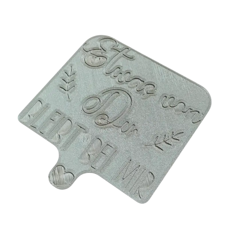 Etwas von dir bleibt bei mir - Prägestempel mit Positionierungshilfe - Spruchstempel