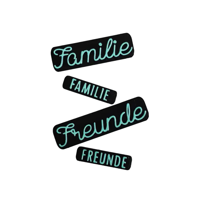 Freunde oder Familie - Stempel - Spruchstempel