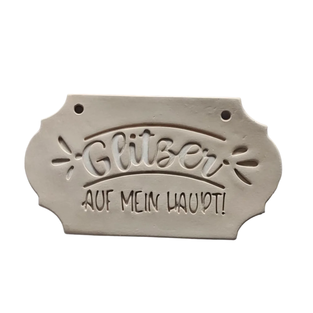 Glitzer auf mein Haupt! - Stempel - Spruchstempel