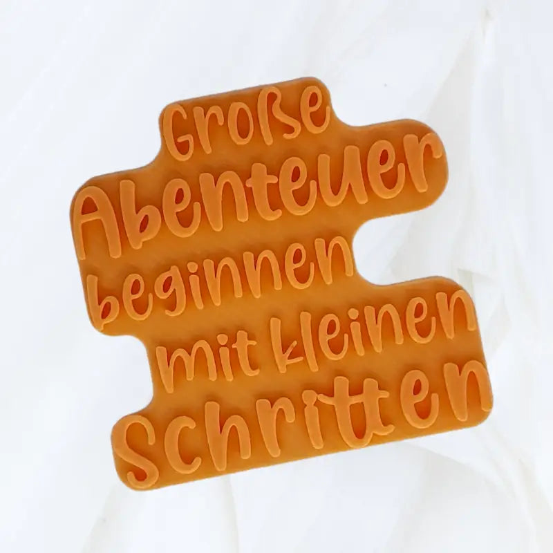 Große Abenteuer beginnen mit kleinen Schritten - Prägestempel - Minseart