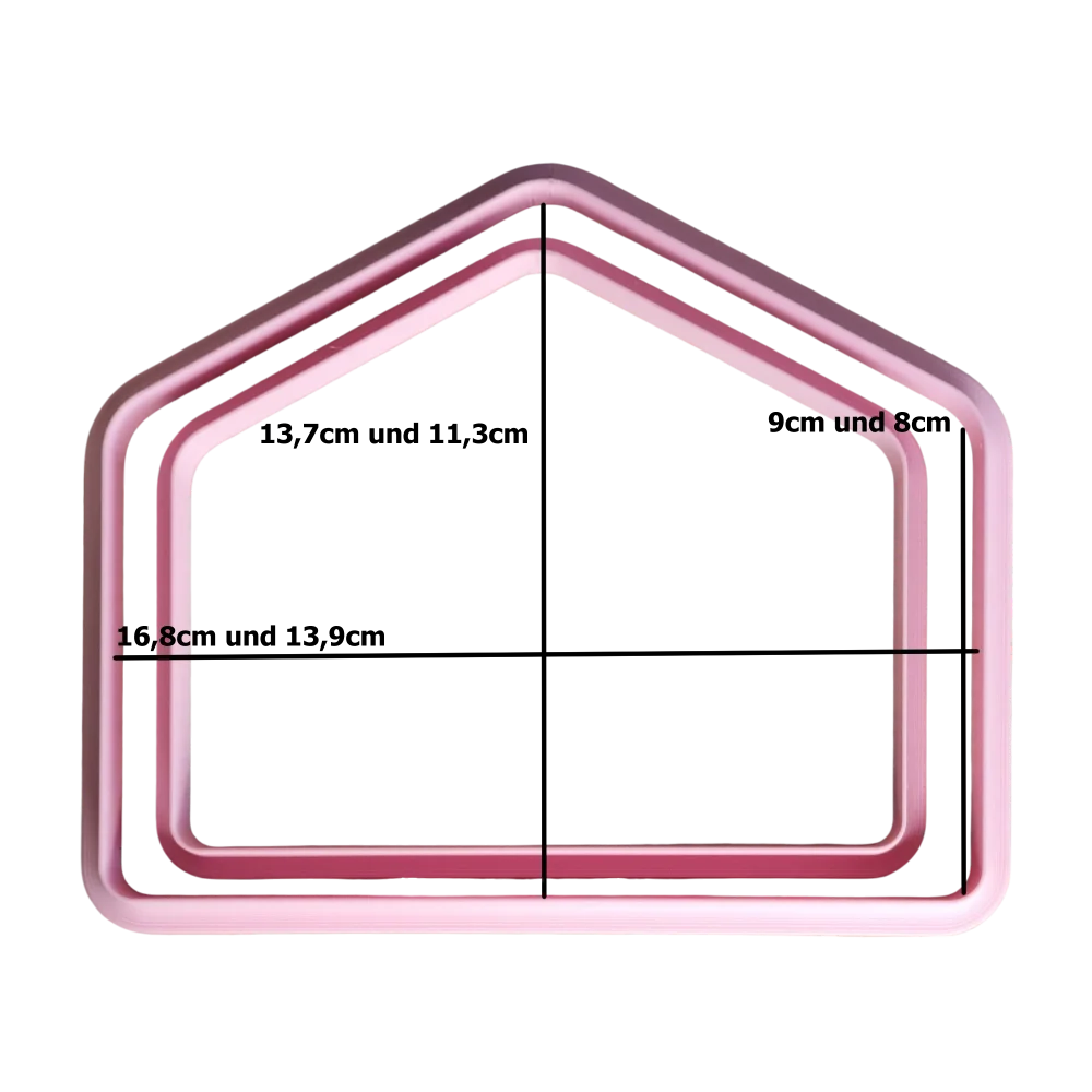 Haus breit Ausstechformen-Set - 2 große Ausstechformen