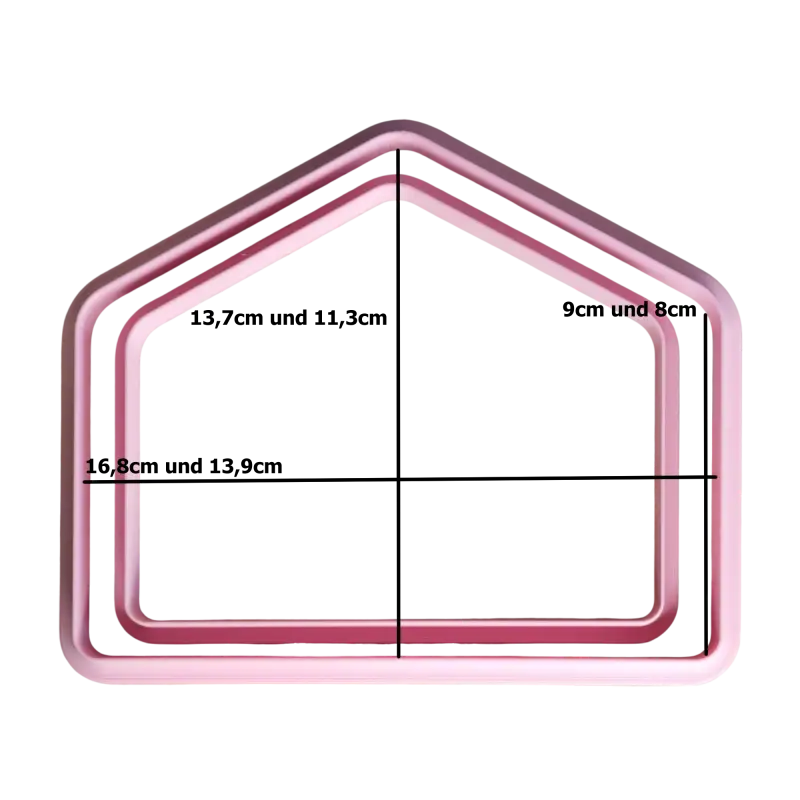 Haus breit Ausstechformen-Set - 2 große Ausstechformen