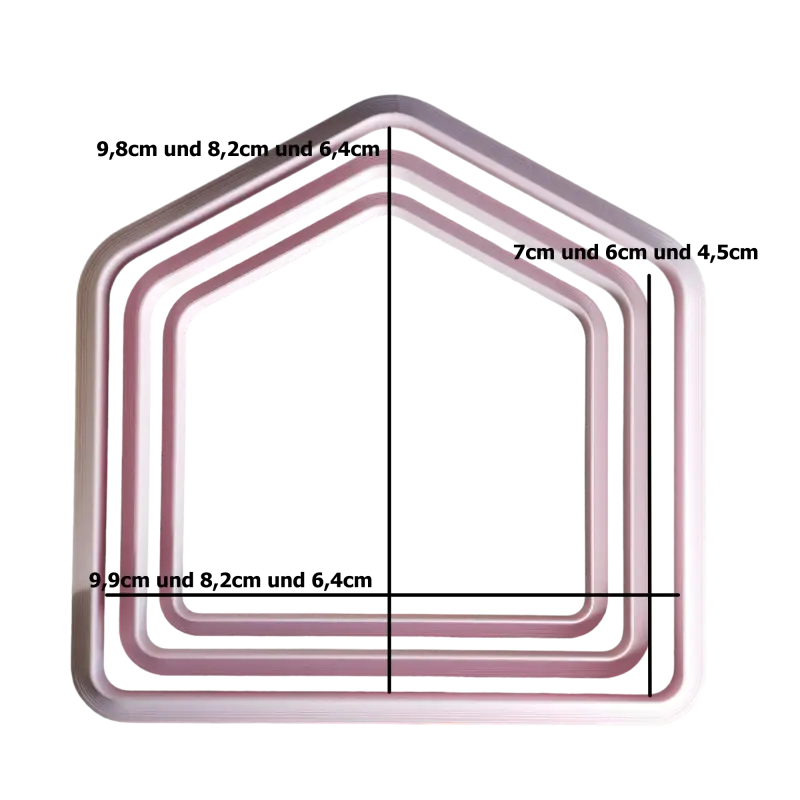 Haus hoch Ausstechformen-Set - 3 kleine Ausstechformen