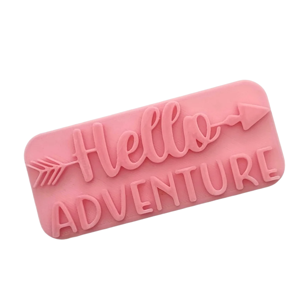 Hello adventure - Prägestempel - Spruchstempel
