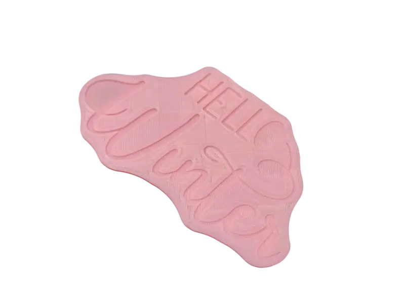 Hello Winter - Prägestempel mit Positionierungshilfe auf der Rückseite - Spruchstempel