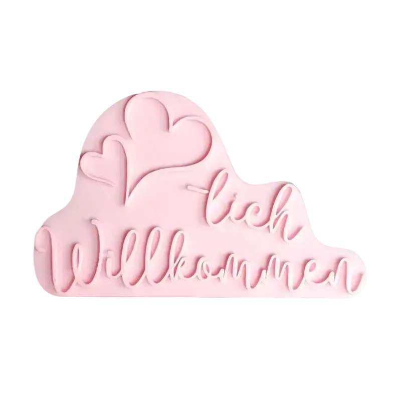 Herzlich Willkommen Stempel Spruchstempel Töpferstempel