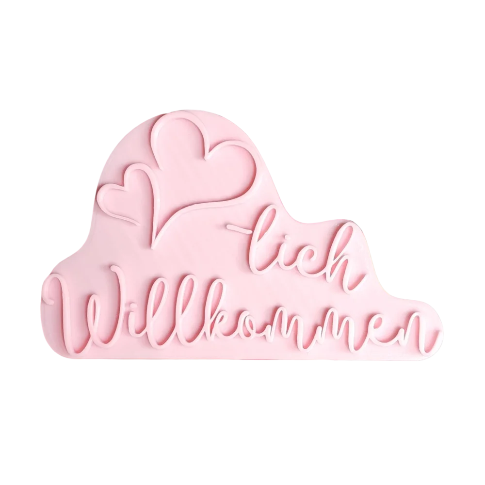 Herzlich Willkommen- Stempel - Spruchstempel