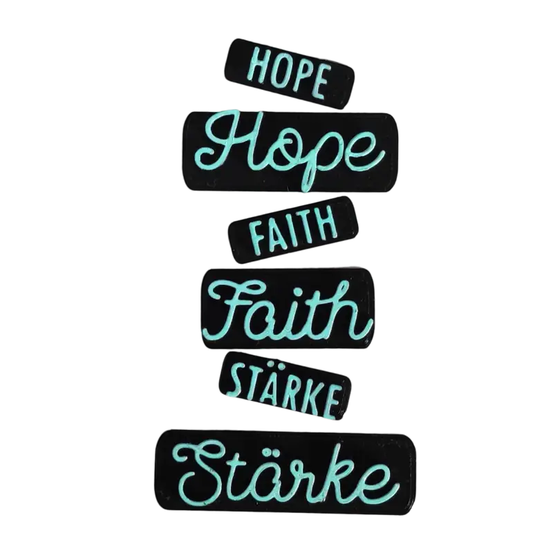 Hope Faith Stärke - Stempel - Spruchstempel