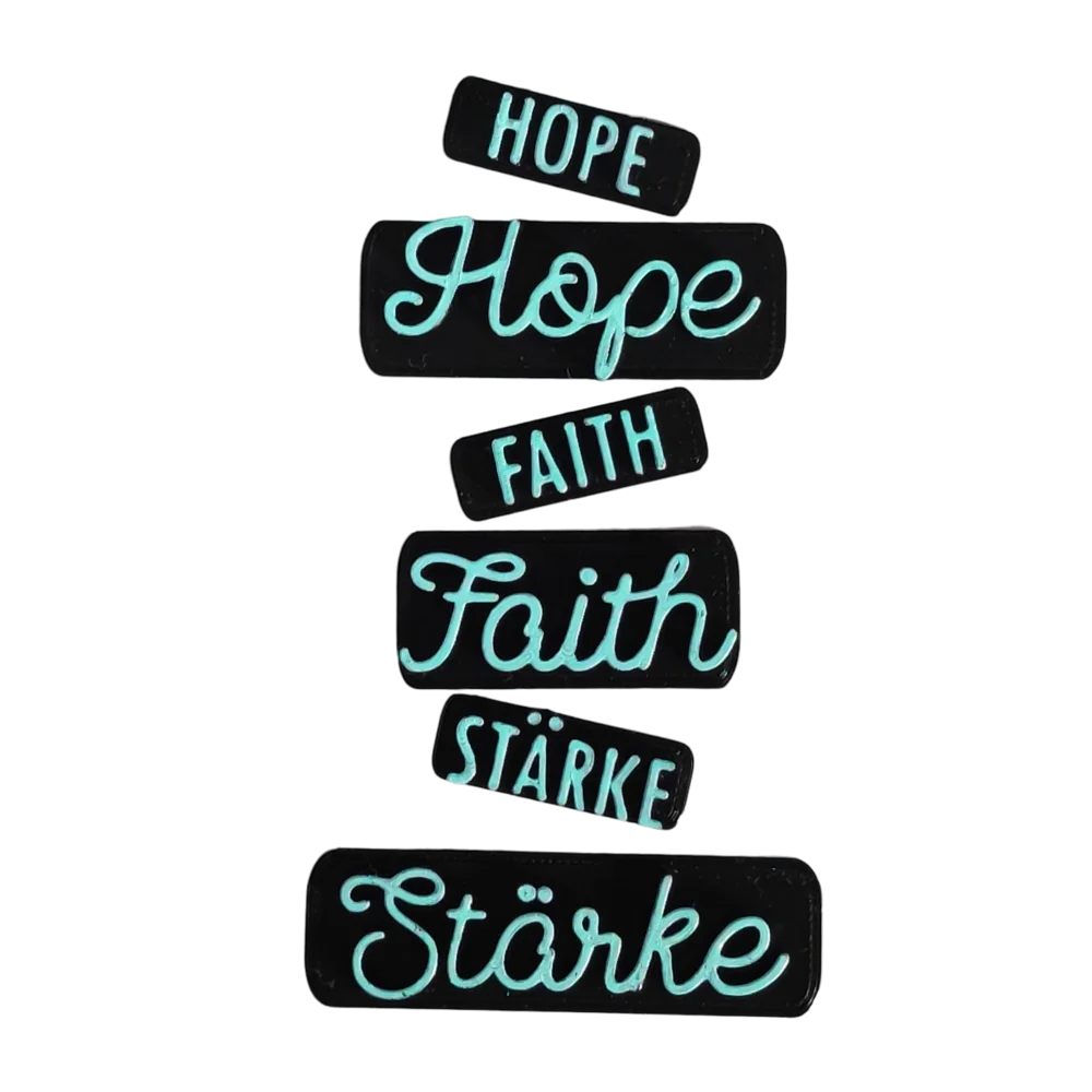 Hope Faith Stärke - Stempel - Spruchstempel