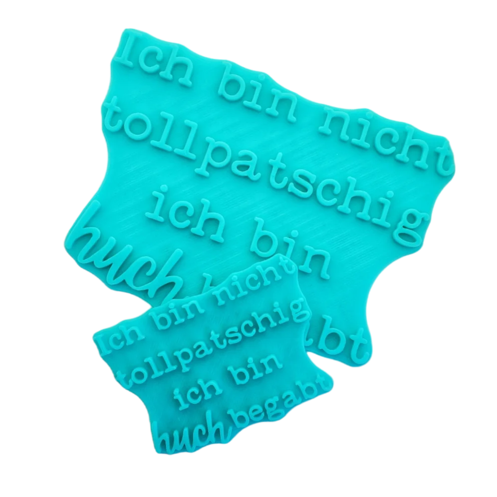Ich bin nicht tollpatschig ich bin HUCHbegabt - Stempel - Spruchstempel