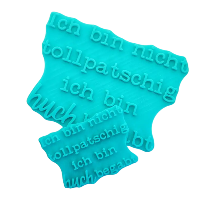 Ich bin nicht tollpatschig ich bin HUCHbegabt - Stempel - Spruchstempel