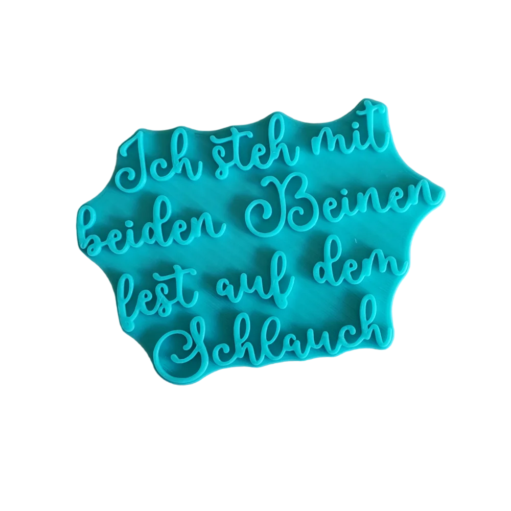 Ich steh mit beiden Beinen fest auf dem Schlauch - Stempel - Minseart