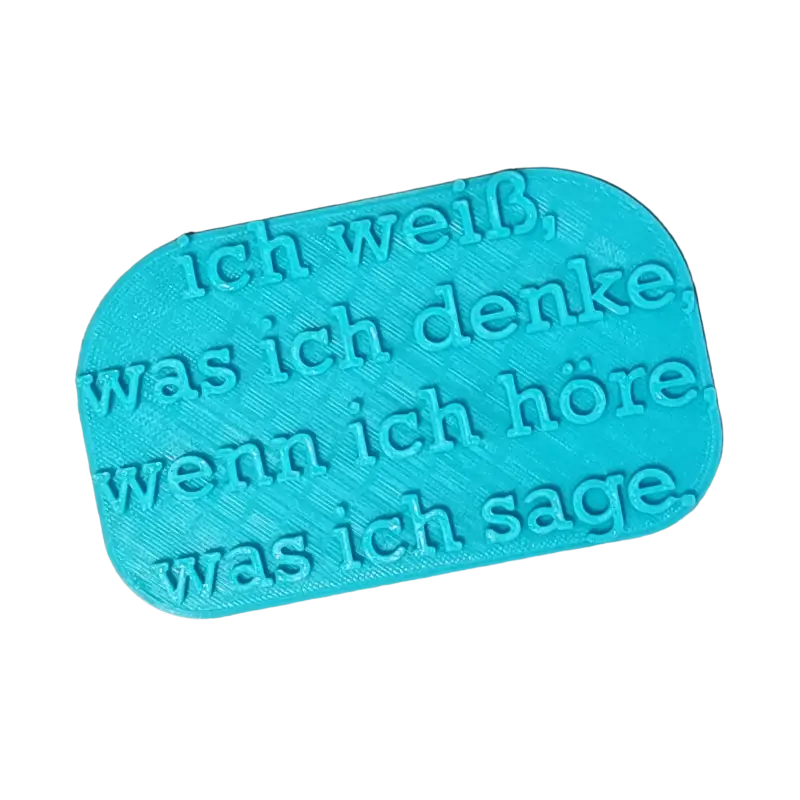 Ich weiß was ich denke wenn ich höre was ich sage - Stempel - Minseart
