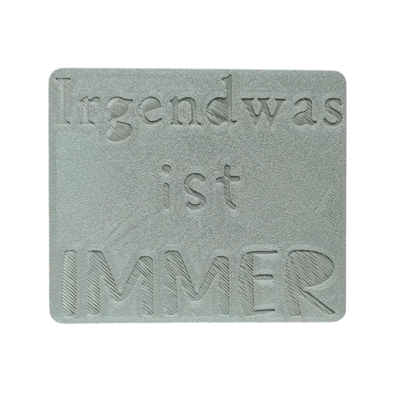 Irgendwas ist immer - Prägestempel mit Positionierungshilfe - Spruchstempel