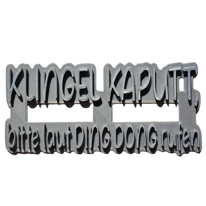 Klingel kaputt bitte laut DING DONG rufen - Stempel - Minseart