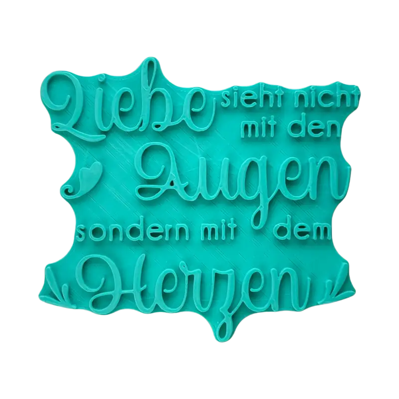 Liebe sieht nicht mit den Augen sondern mit dem Herzen - Stempel - Minseart