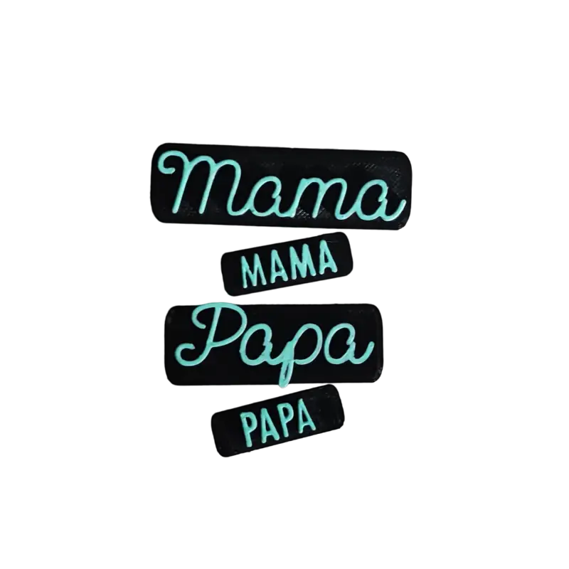 Mama oder Papa- Stempel - Spruchstempel