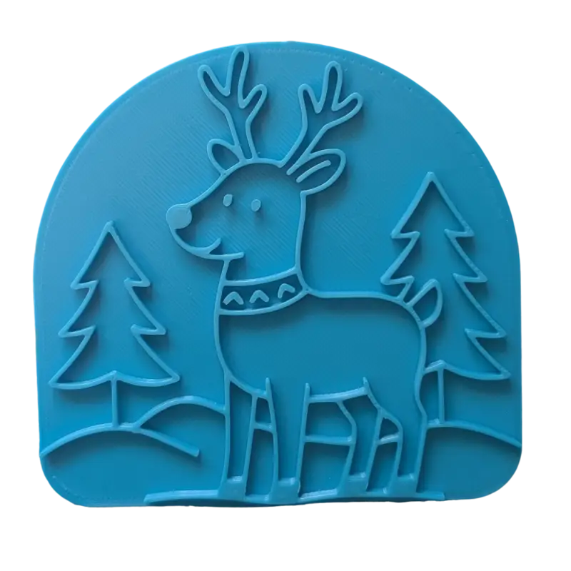 Niedliches Rentier - Keramikstempel Prägestempel - Spruchstempel