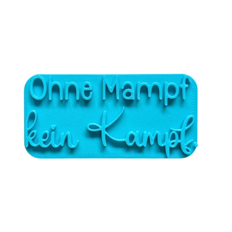 Ohne Mampf kein Kampf - Tonstempel - Spruchstempel