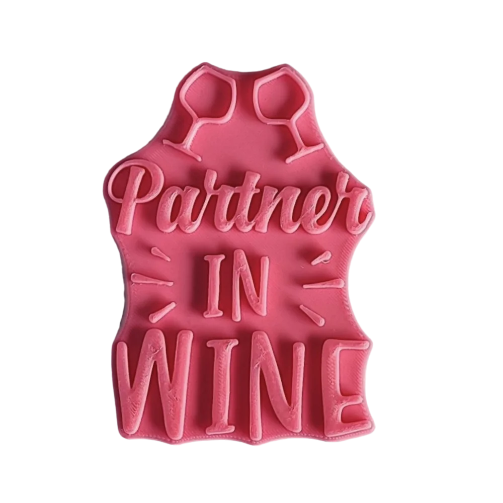 Partner in wine - Stempel mit Stempelhilfe - Spruchstempel