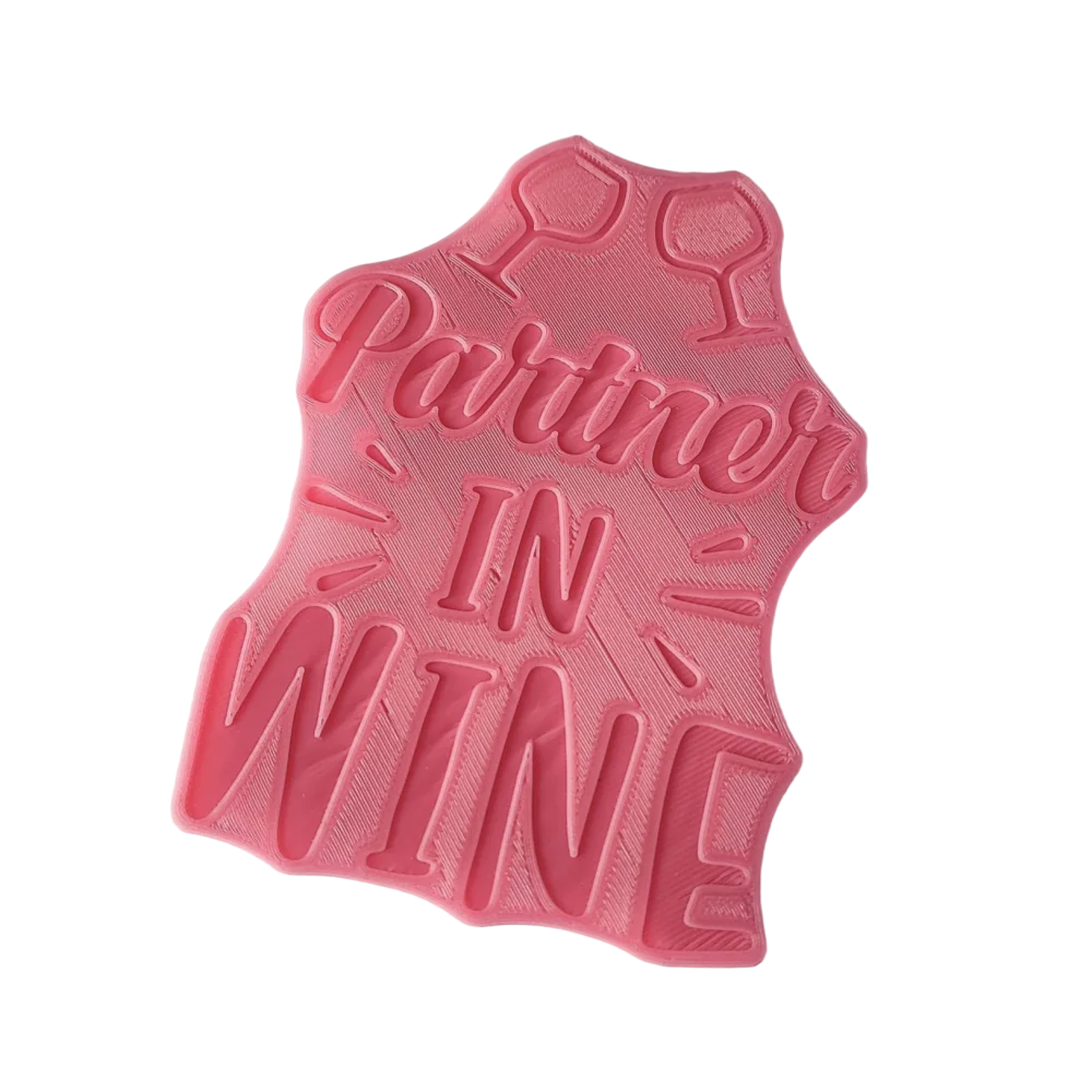 Partner in wine - Stempel mit Stempelhilfe - Spruchstempel