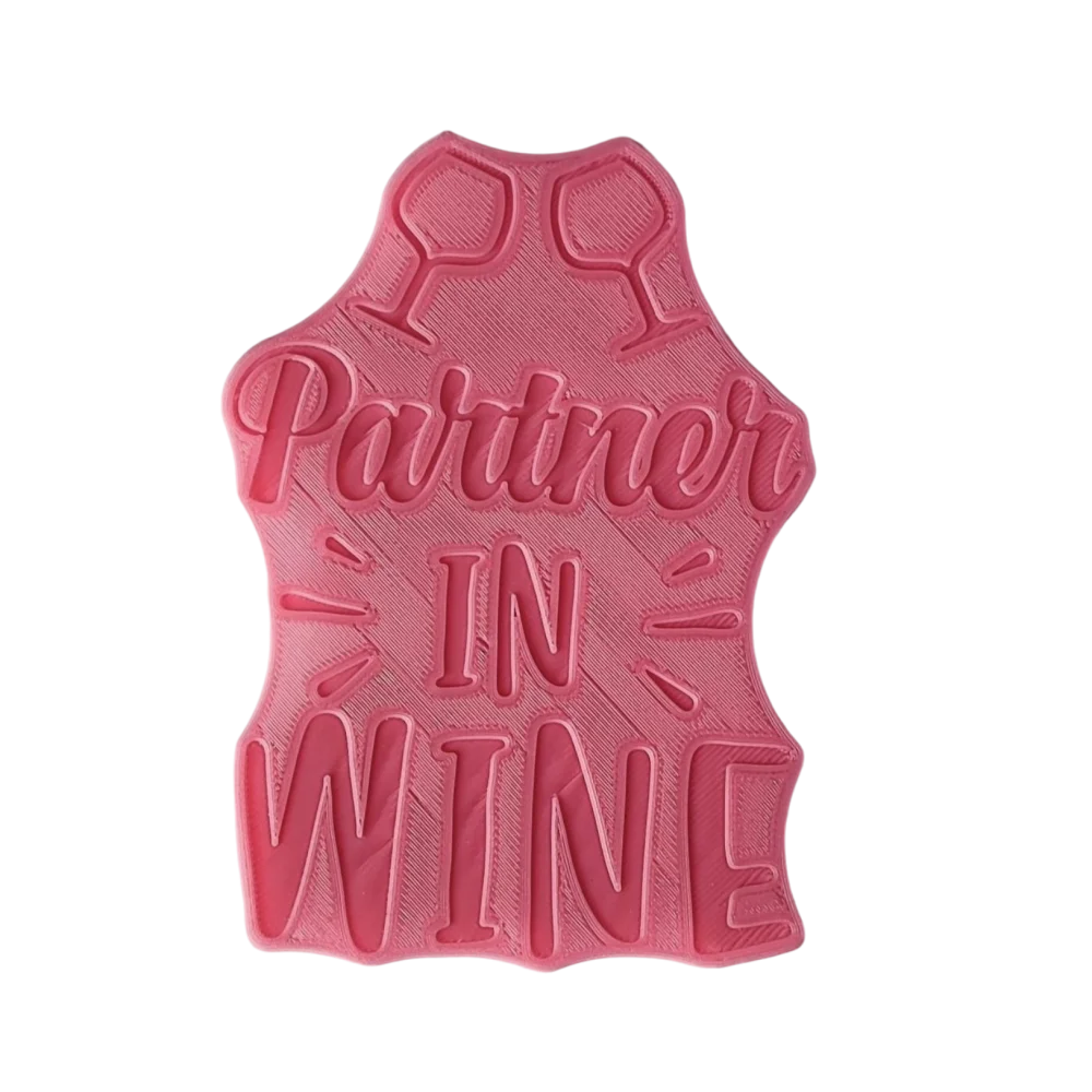 Partner in wine - Stempel mit Stempelhilfe - Spruchstempel