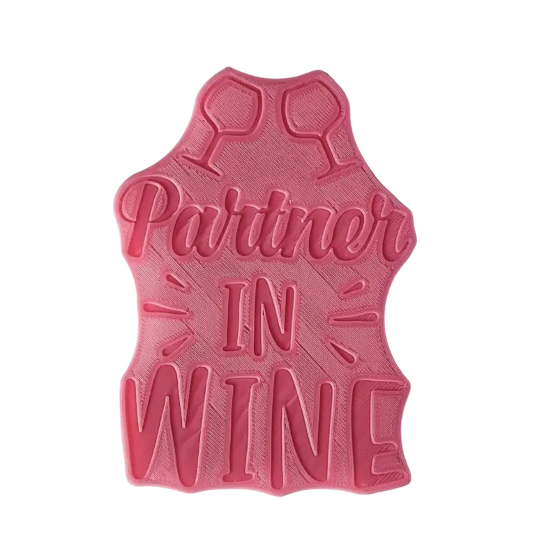 Partner in wine - Stempel mit Stempelhilfe - Spruchstempel