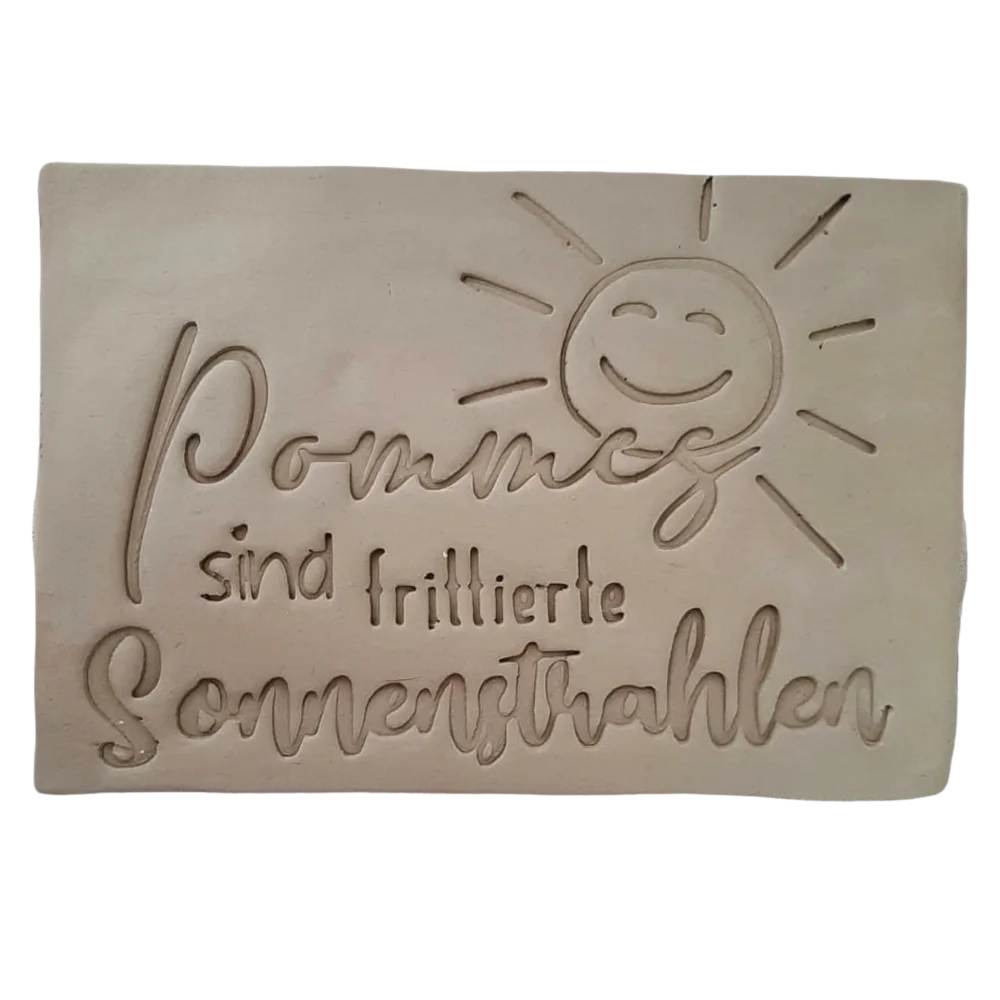 Pommes sind frittierte Sonnenstrahlen - Stempel - Minseart