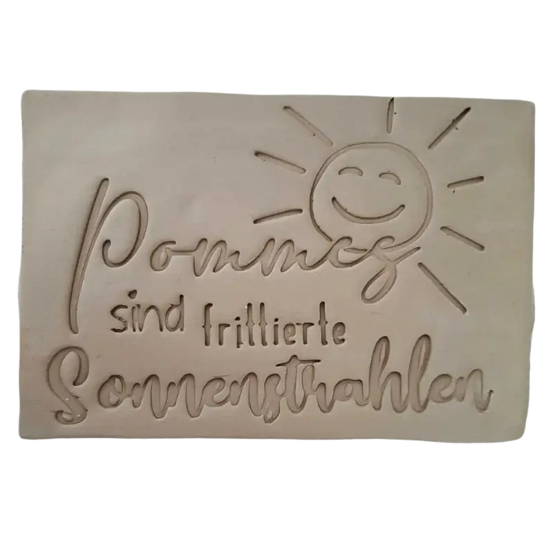 Pommes sind frittierte Sonnenstrahlen - Stempel - Minseart