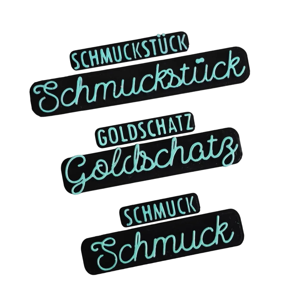 Schmuckstück Goldschatz oder Schmuck - Stempel - Spruchstempel