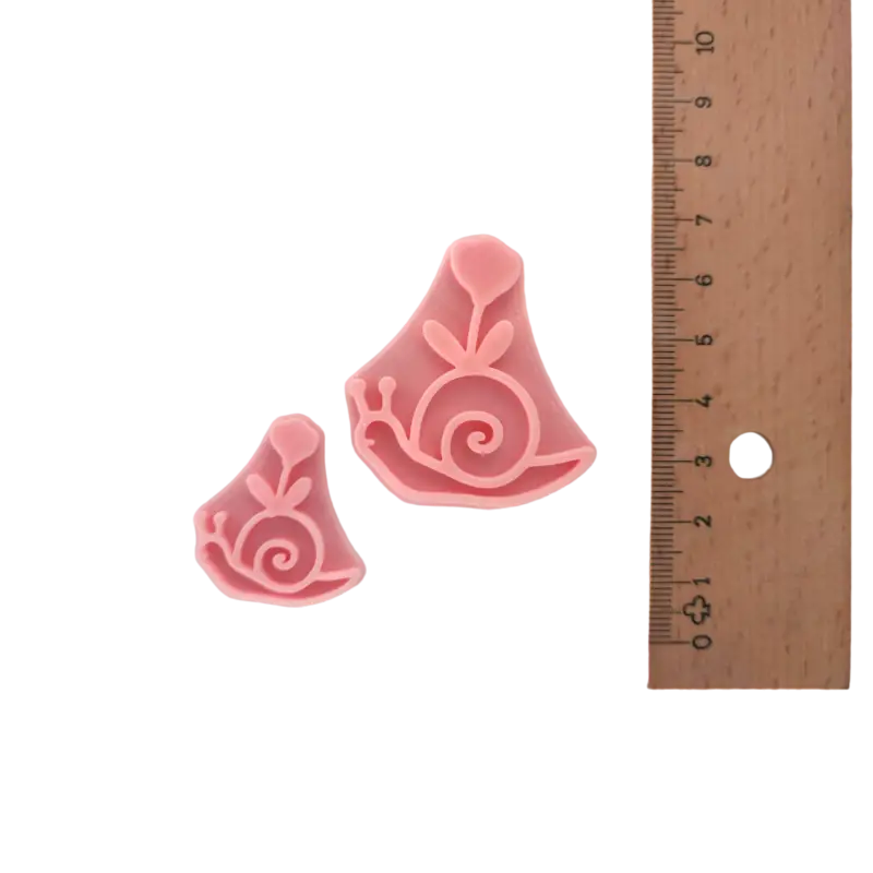 Schnecke mit Blume - 2er Stempelset 3cm und 4,5cm - osterstempel