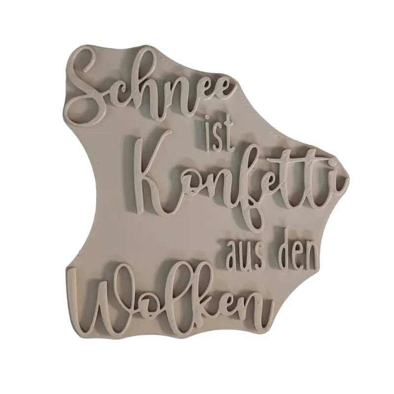 Schnee ist Konfetti aus den Wolken - Stempel - Spruchstempel