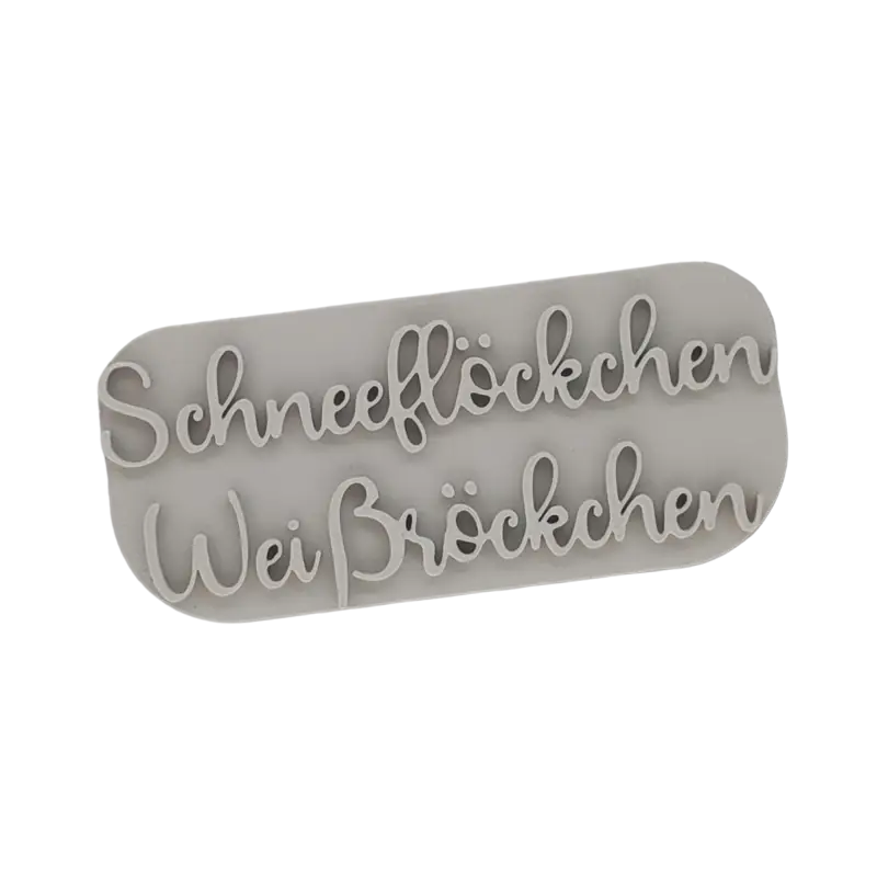 Schneeflöckchen Weißröckchen - Stempel - Spruchstempel