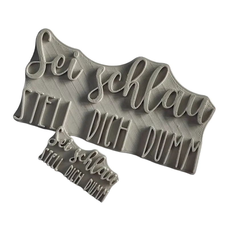 Sei schlau stell dich dumm - Stempel - Spruchstempel