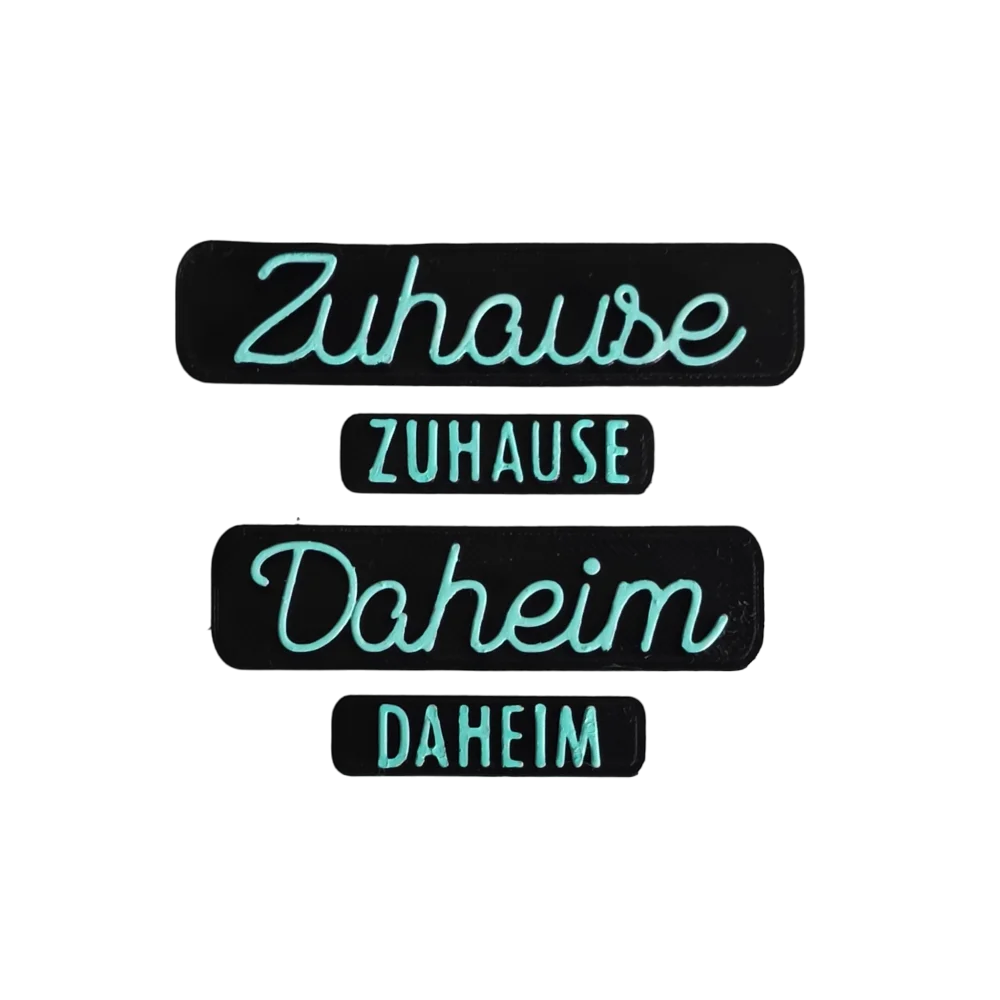 Zuhause oder Daheim - Stempel - Spruchstempel