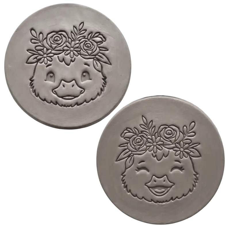 2er Set Keramikstempel ’Entchen-Zauber’ – Lachend & Sanft - osterstempel